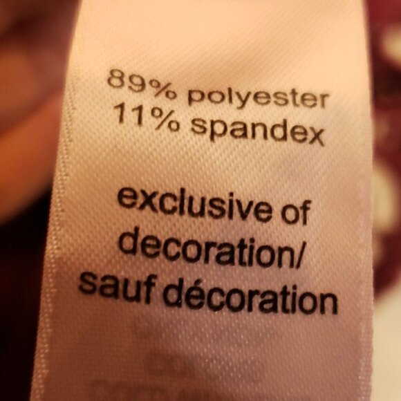 Maurices Womens Dark Red Short Sleeve Suede Feel Top Lace Trim Small - Picture 6 of 7